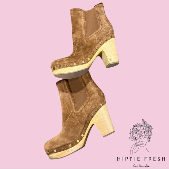 Veronica Beard Suede Studded Accents Chelsea Boots/ Clog Size: 7.5 New W Out Tag - Picture 4 of 7